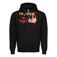 Black i'm comin in fast Zipper Hoodie - MaliasSmallBusiness