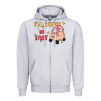 Heather Grey i'm comin in fast Zipper Hoodie - MaliasSmallBusiness