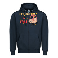 Navy i'm comin in fast Zipper Hoodie - MaliasSmallBusiness
