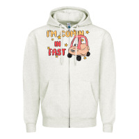Oatmeal Heather i'm comin in fast Zipper Hoodie - MaliasSmallBusiness