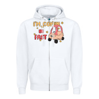 White i'm comin in fast Zipper Hoodie - MaliasSmallBusiness