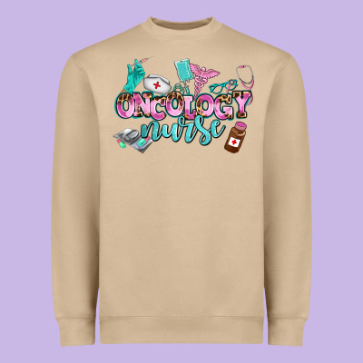 Oncology Nurse Heavyweight Sweatshirt Designed By Adodesignshop