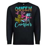 Black Queen Of The Camper Premium Sweatshirt - BundleAndBundleShop