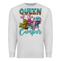 Dove Grey Queen Of The Camper Premium Sweatshirt - BundleAndBundleShop