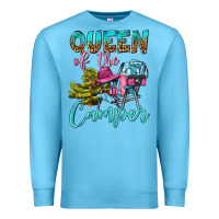 Ocean Blue Queen Of The Camper Premium Sweatshirt - BundleAndBundleShop