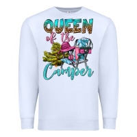 White Queen Of The Camper Premium Sweatshirt - BundleAndBundleShop
