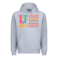 Heather Grey it is okay to Premium Hoodie - JahusDesignShop