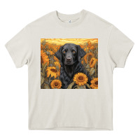 Cream black lab Heavy Core Tee - Unal Design
