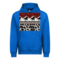 Cobalt cowgirl with cowhide Urban Hoodie - TumblerDesignByShophia