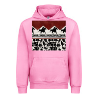 Fuchsia Pink cowgirl with cowhide Urban Hoodie - TumblerDesignByShophia