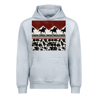 Heather Grey cowgirl with cowhide Urban Hoodie - TumblerDesignByShophia