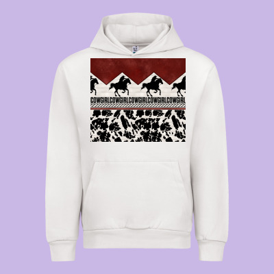 Cowgirl With Cowhide Urban Hoodie Designed By Tumblerdesignbyshophia