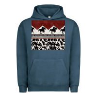 Pigment Midnight Navy cowgirl with cowhide Urban Hoodie - TumblerDesignByShophia