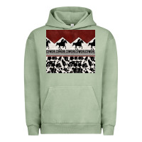 Pigment Oil Green cowgirl with cowhide Urban Hoodie - TumblerDesignByShophia