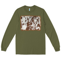 Army Green cowhide background Long Sleeve Tee - AdoDesignShop