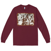 Burgundy cowhide background Long Sleeve Tee - AdoDesignShop