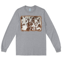 Heather Grey cowhide background Long Sleeve Tee - AdoDesignShop