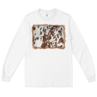 White cowhide background Long Sleeve Tee - AdoDesignShop