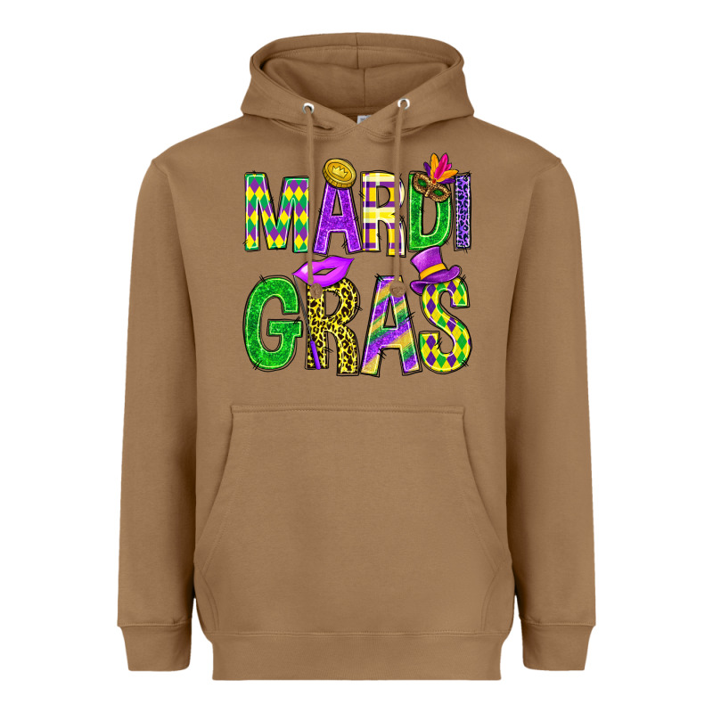 Mardi Gras Carnaval Mask With Fleur De Lis Heavyweight Hoodie by BundleAndBundleShop | Teevron