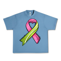 Pebble Blue breast cancer sport ribbons Urban Heavy Tee - AdoDesignShop