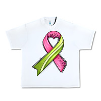 White breast cancer sport ribbons Urban Heavy Tee - AdoDesignShop