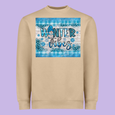 Winter Vibes Gnome Heavyweight Sweatshirt Designed By Jahusdesignshop