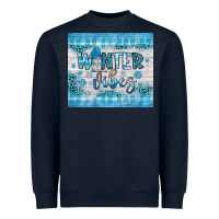 Navy winter vibes gnome Heavyweight Sweatshirt - JahusDesignShop