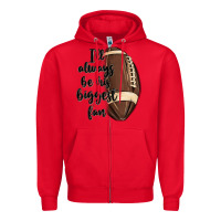 Red i ll always be his biggest fan Zipper Hoodie - MaliasSmallBusiness