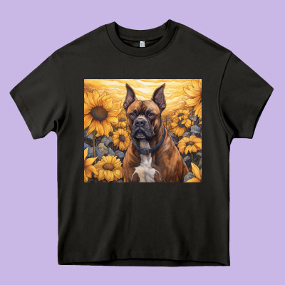 Boxer Dog Heavy Core Tee Designed By Unal Design