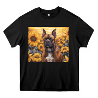 Black boxer dog Heavy Core Tee - Unal Design