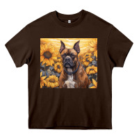 Chocolate Brown boxer dog Heavy Core Tee - Unal Design