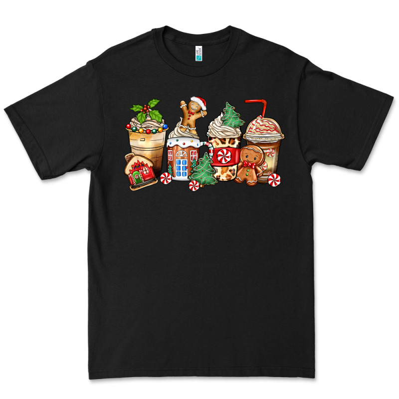 Christmas Gingerbread Coffee Cups Premium Tee by Zillion Design Studio | Teevron
