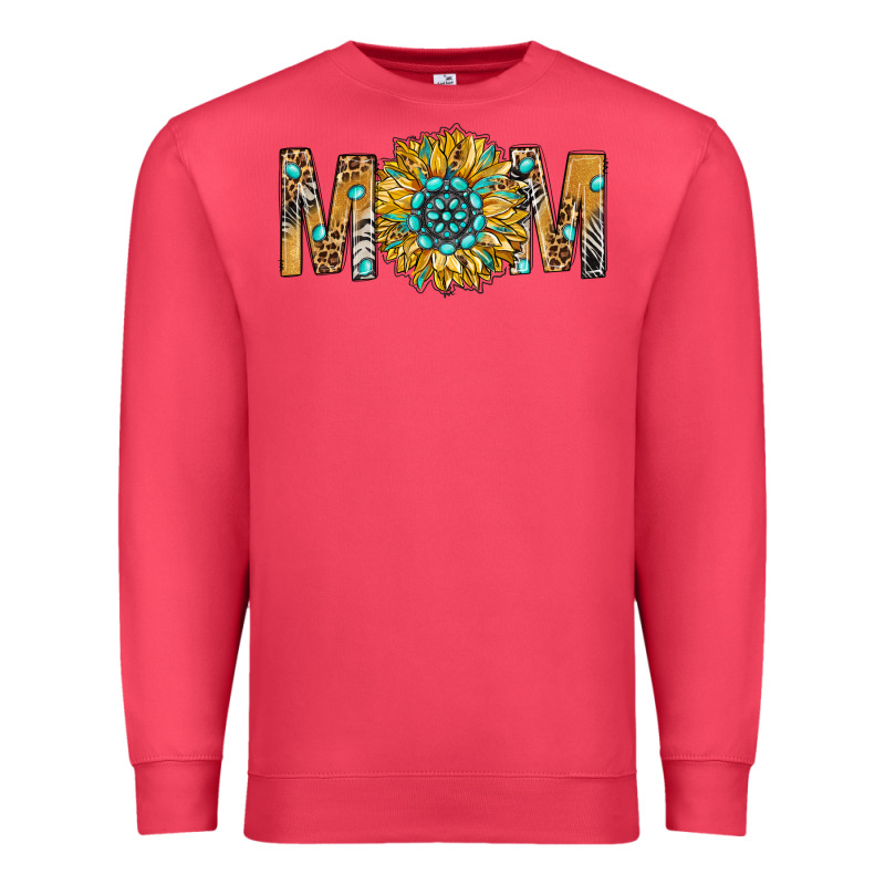 Western Mom With Gemstone And Sunflower Premium Sweatshirt by BundleAndBundleShop | Teevron