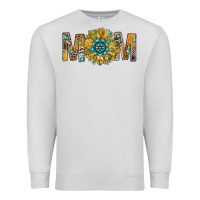 Dove Grey Western Mom With Gemstone And Sunflower Premium Sweatshirt - BundleAndBundleShop