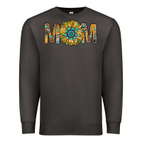 Smoke Western Mom With Gemstone And Sunflower Premium Sweatshirt - BundleAndBundleShop
