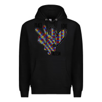 Black Peace Love Autism Premium Hoodie - Bettercallsaul