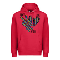Cardinal Peace Love Autism Premium Hoodie - Bettercallsaul