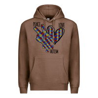 Chestnut Peace Love Autism Premium Hoodie - Bettercallsaul
