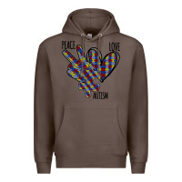 Coffee Peace Love Autism Premium Hoodie - Bettercallsaul