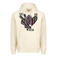Sandshell Peace Love Autism Premium Hoodie - Bettercallsaul