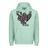 Seafoam Peace Love Autism Premium Hoodie - Bettercallsaul