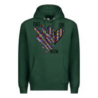 Sports Green Peace Love Autism Premium Hoodie - Bettercallsaul