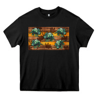 Black dinosaur triceratops sippy cup Heavy Core Tee - Artiststas