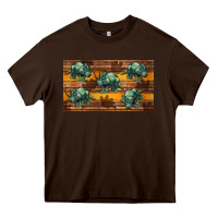 Chocolate Brown dinosaur triceratops sippy cup Heavy Core Tee - Artiststas
