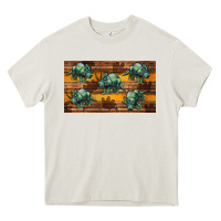 Cream dinosaur triceratops sippy cup Heavy Core Tee - Artiststas