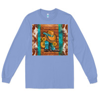Colony Blue cowboy boots turquoise aztec cowhide Long Sleeve Tee - Artiststas