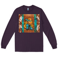Plum cowboy boots turquoise aztec cowhide Long Sleeve Tee - Artiststas