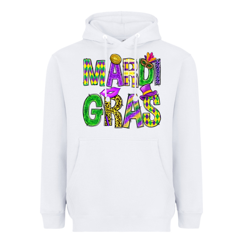 Mardi Gras Carnaval Mask Digital Paper, Heavyweight Hoodie by BundleAndBundleShop | Teevron