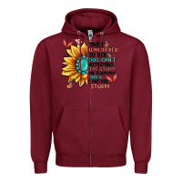 Burgundy they whispered to her you can't withstand the stor Zipper Hoodie - MaliasSmallBusiness