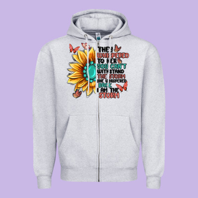 They Whispered To Her You Can't Withstand The Stor Zipper Hoodie Designed By Maliassmallbusiness